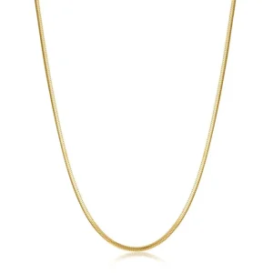 Ania Haie Smooth Operator ketting - Snake Chain Schakel Goldplated N038-01G