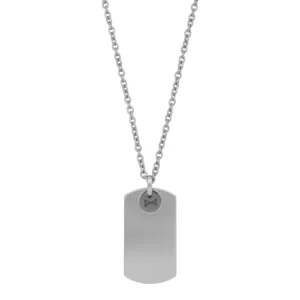 AZE Jewels Necklace Dogtag Plate - Inox collier AZ-NL008-A-080