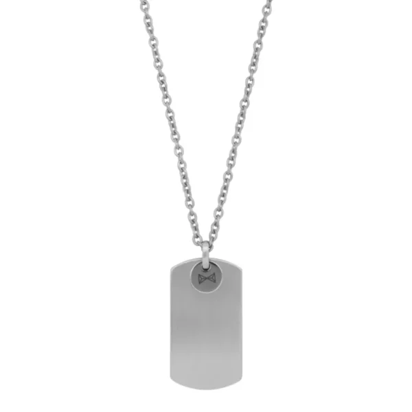 AZE Jewels Necklace Dogtag Plate - Inox collier AZ-NL008-A-080