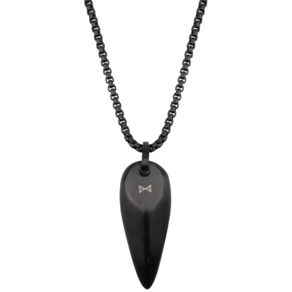 AZE Jewels Necklace Triangle - Noir ketting AZ-NL003-B-070