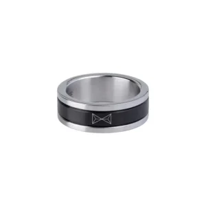 AZE Jewels Two-Tone - Inox/Noir ring AZ-RG004-A