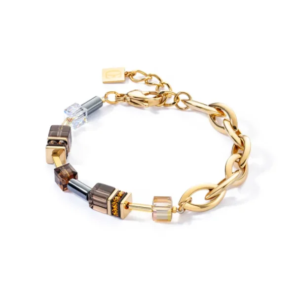 Coeur de Lion Armband - Brown-Goldcolour 4524/30-1116