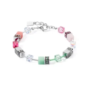 Coeur de Lion Armband - Green-Pink 4023/30-0504