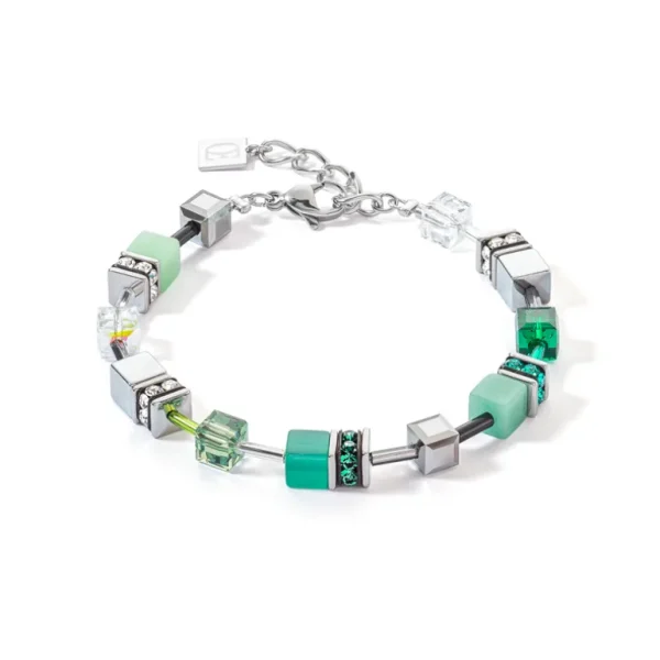 Coeur de Lion Armband - Silver-Green 2838/30-0500