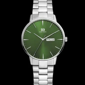 Danish Design Akilia herenhorloge Day/Date Green (Link) IQ97Q1267