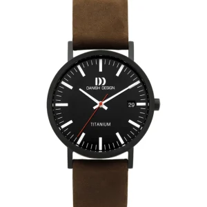 Danish Design Rhine herenhorloge Black Brown Date IQ34Q1273