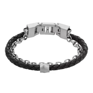 Fossil Stalen All Stacked Up armband - Double strand JF04556040