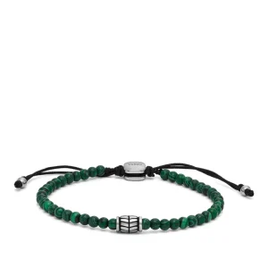 Fossil Stalen armband - Beaded (Malachiet Groen) JF04415040