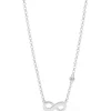 Fossil Zilveren ketting - Infinity (CZ Wit) JFS00394040