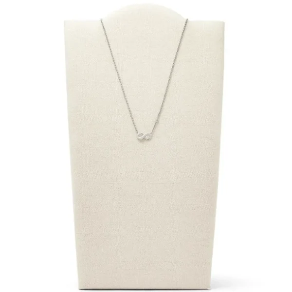 Fossil Zilveren ketting - Infinity (CZ Wit) JFS00394040