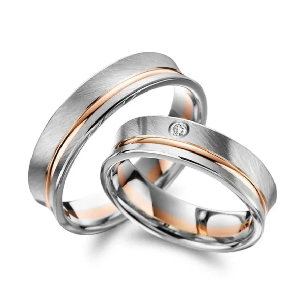 Italo Design Gouden Due-Uno trouwringen — FD46