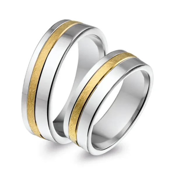 Italo Design Gouden Due-Uno trouwringen — FD34