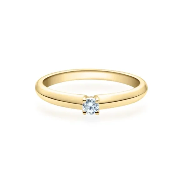 Italo Design Gouden verlovingsring met diamant — Cristina