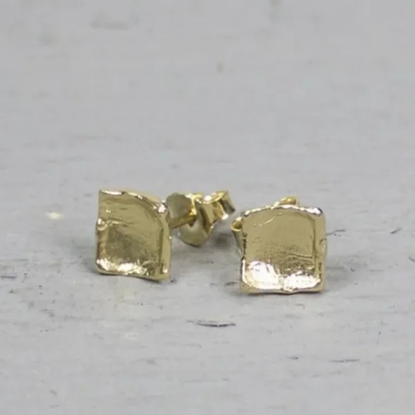 Jéh Jewels Touch of Gold oorbellen - Vierkant 19250
