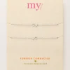 My Jewellery Armbanden set Best Friends met zilverkleurige hartjes - Zilver MJ10342-1500