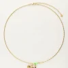 My Jewellery Candy ketting hartje kruisje groen slotje - Goud MJ08348-1200