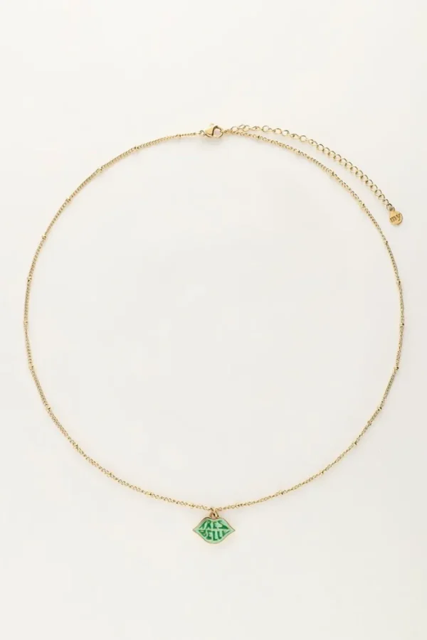 My Jewellery Candy ketting groen Tres Belle - Goud MJ08351-1200