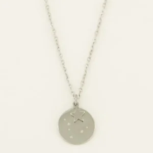 My Jewellery Ketting met munt en ster - Zilver MJ08429-1500