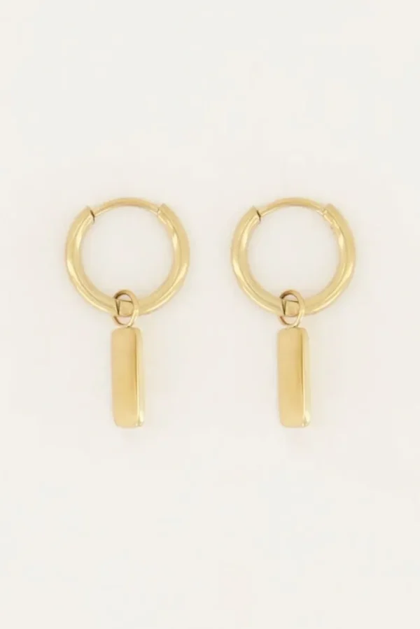 My Jewellery Oorringen rechthoek - Goud MJ04656-1200
