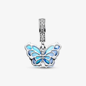 Pandora Blue Murano Glass Butterfly Dangle Charm 792698C01