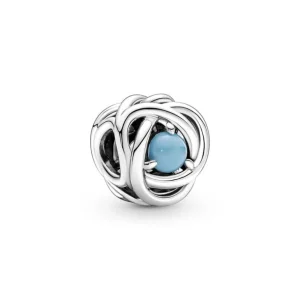 Pandora December Geboortesteen Turkooisblauwe Oneindige Cirkel Bedel 790064C02