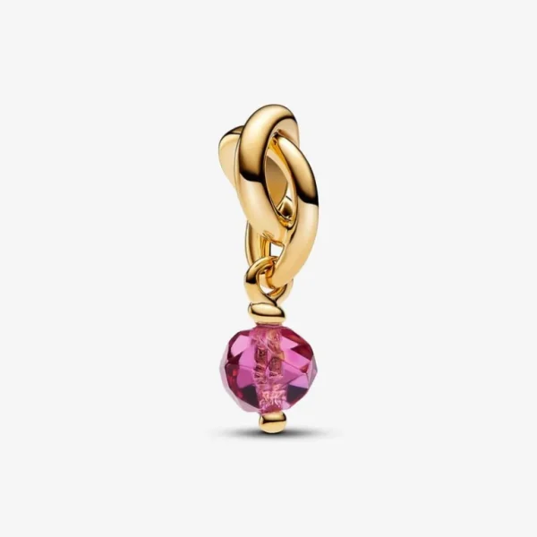 Pandora Faceted Pink Eternity Circle Dangle Charm 763462C10