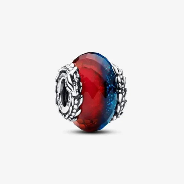 Pandora Game of Thrones Ice & Fire Dragons Dual Murano Glass Charm 792966C00