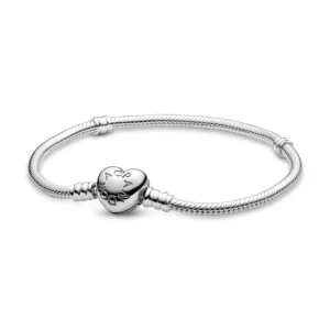 Pandora Pandora Moments Snake Chain Armband met Hartsluiting 590719