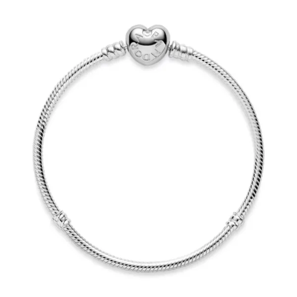 Pandora Pandora Moments Snake Chain Armband met Hartsluiting 590719