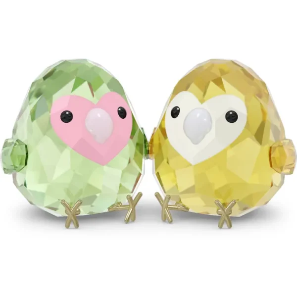 Swarovski All you need are birds kristallen beeldje Love Bird Couple Groen/Geel 5644844