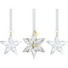 Swarovski Annual Edition kristallen ornament Ornament Set 3D 2023 Wit/Goud 5655102