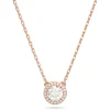 Swarovski Constella ketting met hanger Round Cut Rosé/Wit 5636272