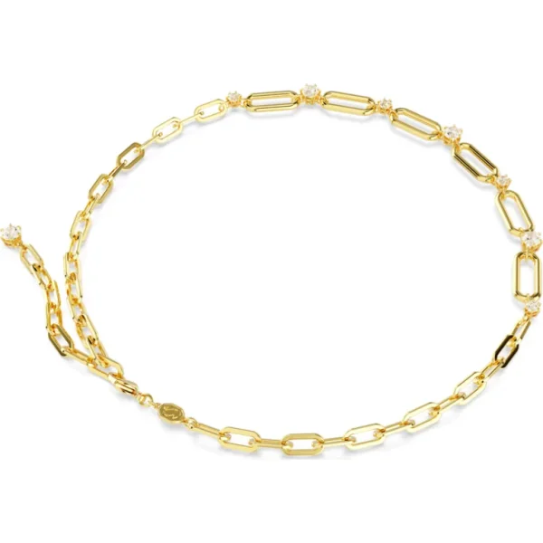 Swarovski Constella ketting Schakels en ronde slijpvorm Goud/Wit 5683354