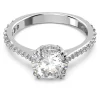 Swarovski Constella ring Cocktailring Princess Cut Zilver/Wit