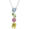 Swarovski Gema ketting met hanger Asymetrisch Mixed cuts Zilver/Multi 5692421