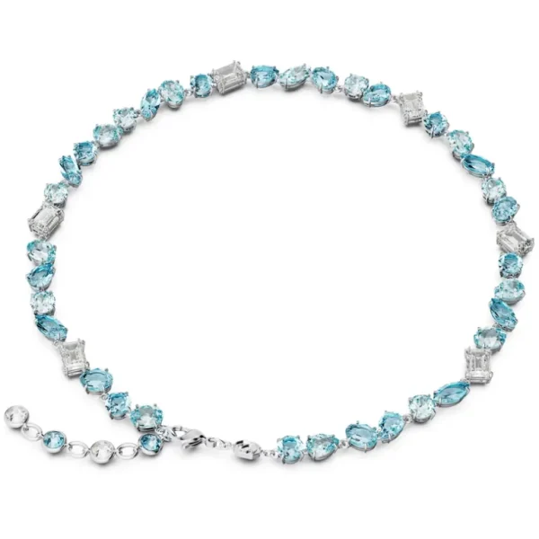 Swarovski Gema ketting Verschillende slijpvormen Blauw 5666007