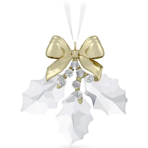 Swarovski Holiday Magic kristallen ornament Hulstbladeren Wit/Goud 5685701