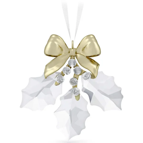 Swarovski Holiday Magic kristallen ornament Hulstbladeren Wit/Goud 5685701