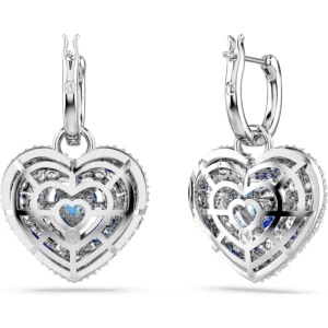 Swarovski Hyperbola oorbellen Hartvorm Zilver/Blauw 5680392