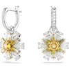 Swarovski Idyllia oorbellen Bloem Zilver/Geel 5683243