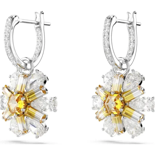 Swarovski Idyllia oorbellen Bloem Zilver/Geel 5683243