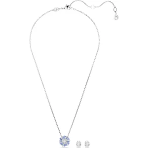 Swarovski Idyllia set Ketting en oorknoppen verschillende slijpvorm Zilver/Wit 5685437