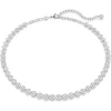 Swarovski Imber ketting Tennis ronde slijpvorm Zilver/Wit 5682595