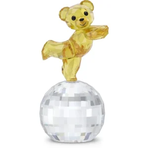 Swarovski Kris Bear kristallen beeldje Klaar voor de disco Wit/Geel 5639875