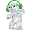 Swarovski Kris Bear kristallen beeldje Lekker dansen Wit/Groen/Roze 5619237