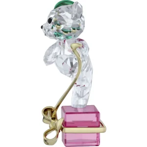 Swarovski Kris Bear kristallen ornament Feestdagen jaarlijkse editie 2024 Wit/Goud 5682555