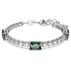 Swarovski Matrix armband Tennis verschillende slijpvormen Zilver/Groen (15,5 - 19,5 cm) 5666422