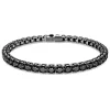 Swarovski Matrix armband Tennis round cut Zilver/Zwart (L) 5664150