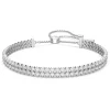 Swarovski Matrix armband Tennis ronde slijpvorm Zilver/Wit (M) 5221397