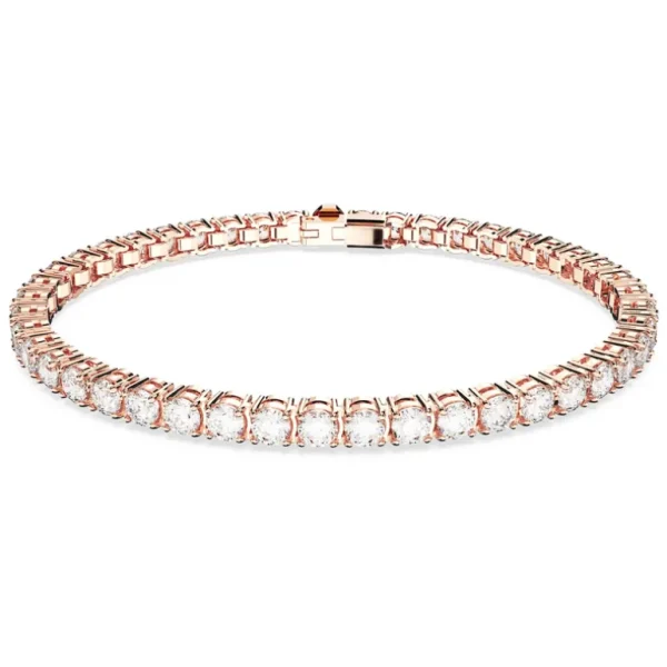 Swarovski Matrix armband Tennis round cut Rosé/Wit (M) 5657659